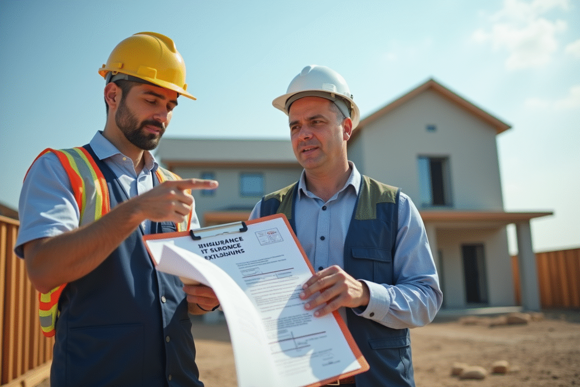 Deux ingénieurs sur un chantier de construction examinant des plans