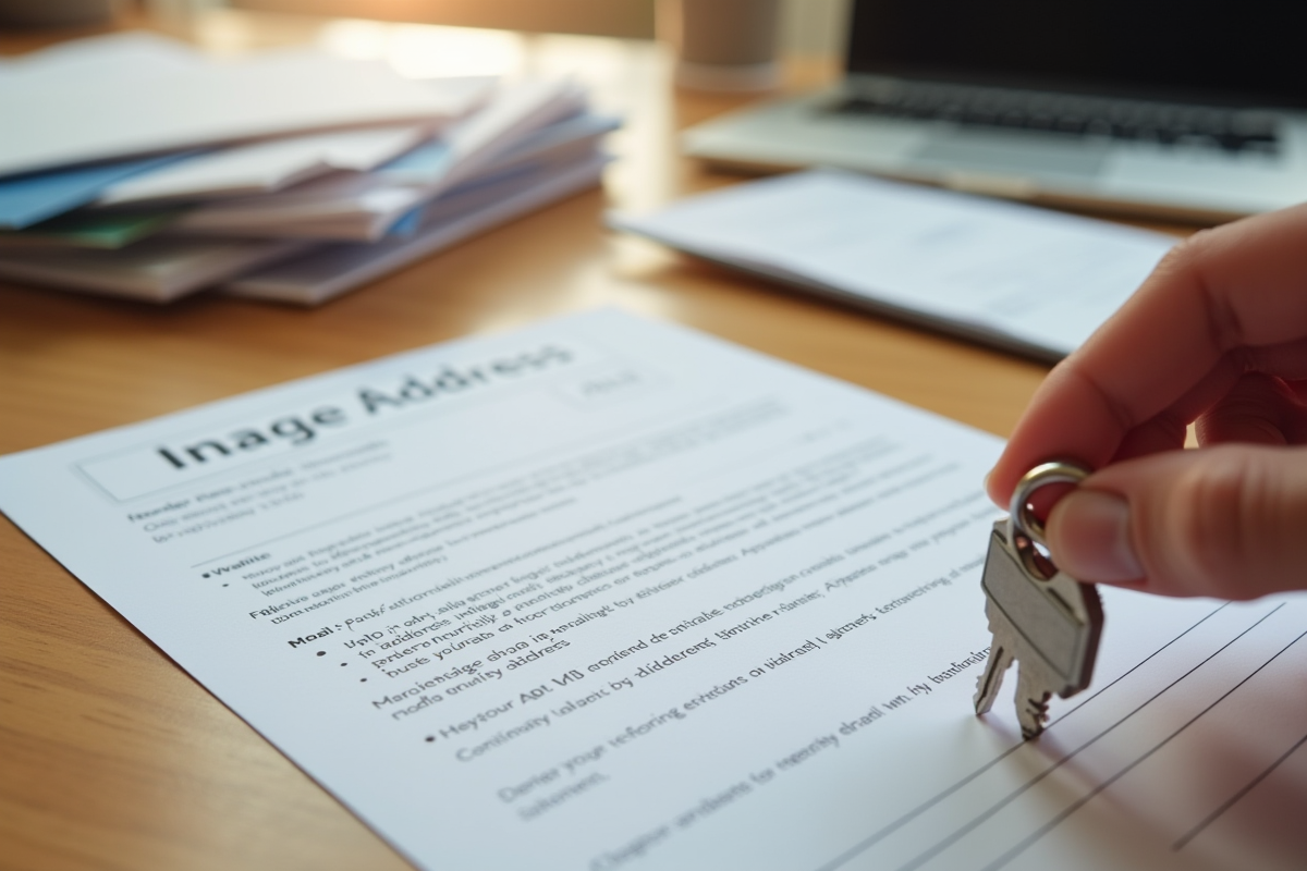 Main tenant une clé et formulaire de changement d